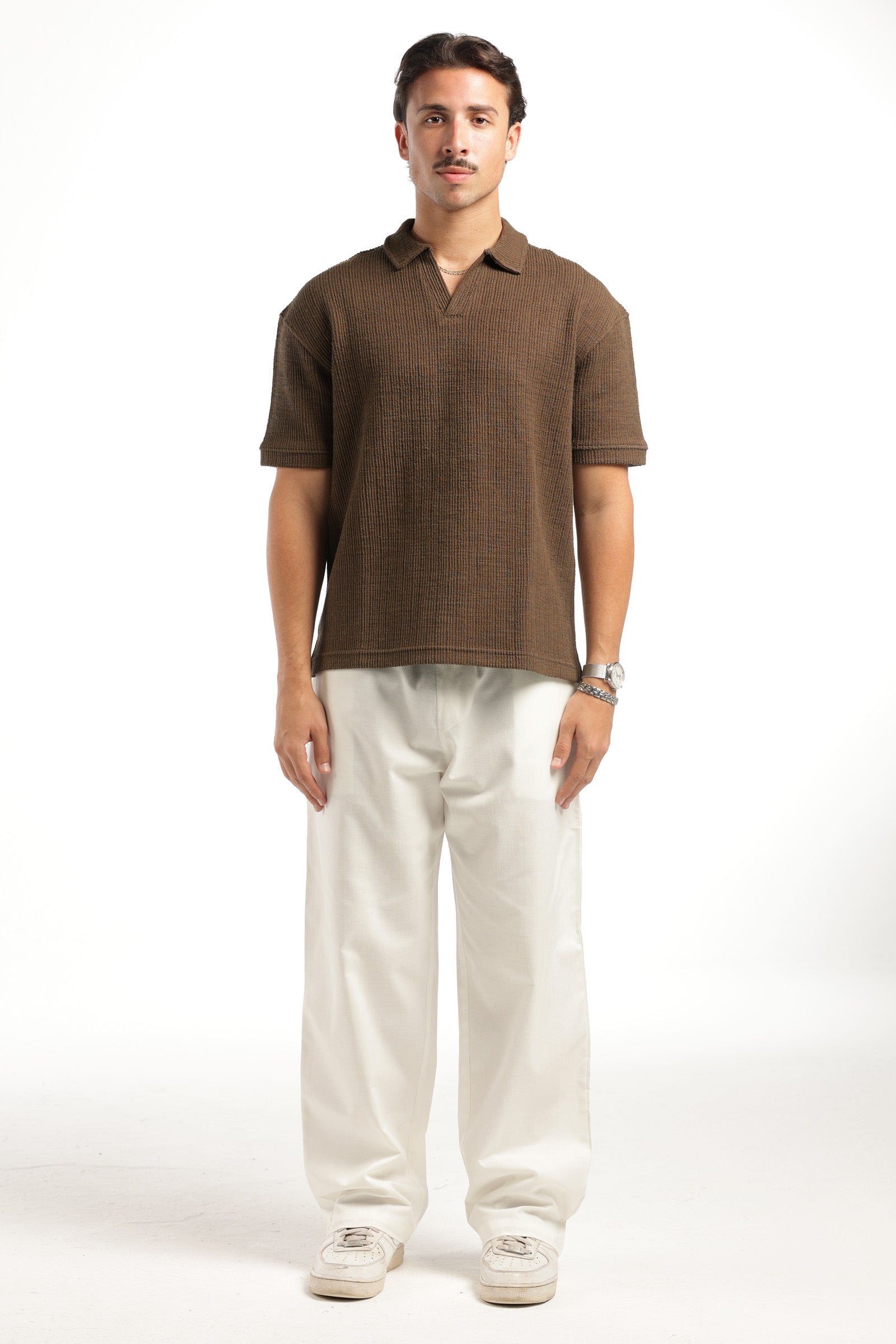 HUMAN ERROR POLO - BROWN