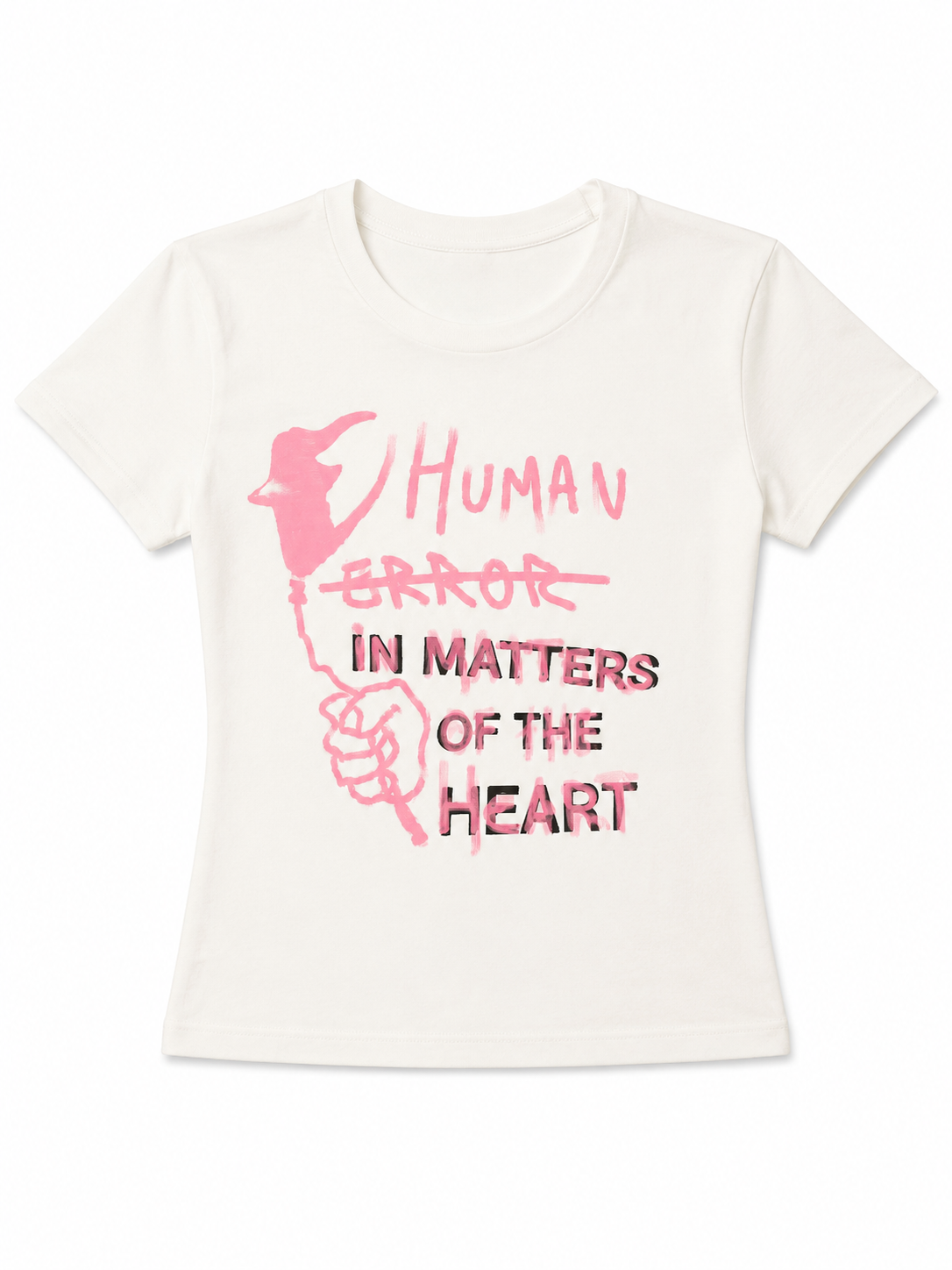 IN MATTER OF HEART BABY TEE - WHITE