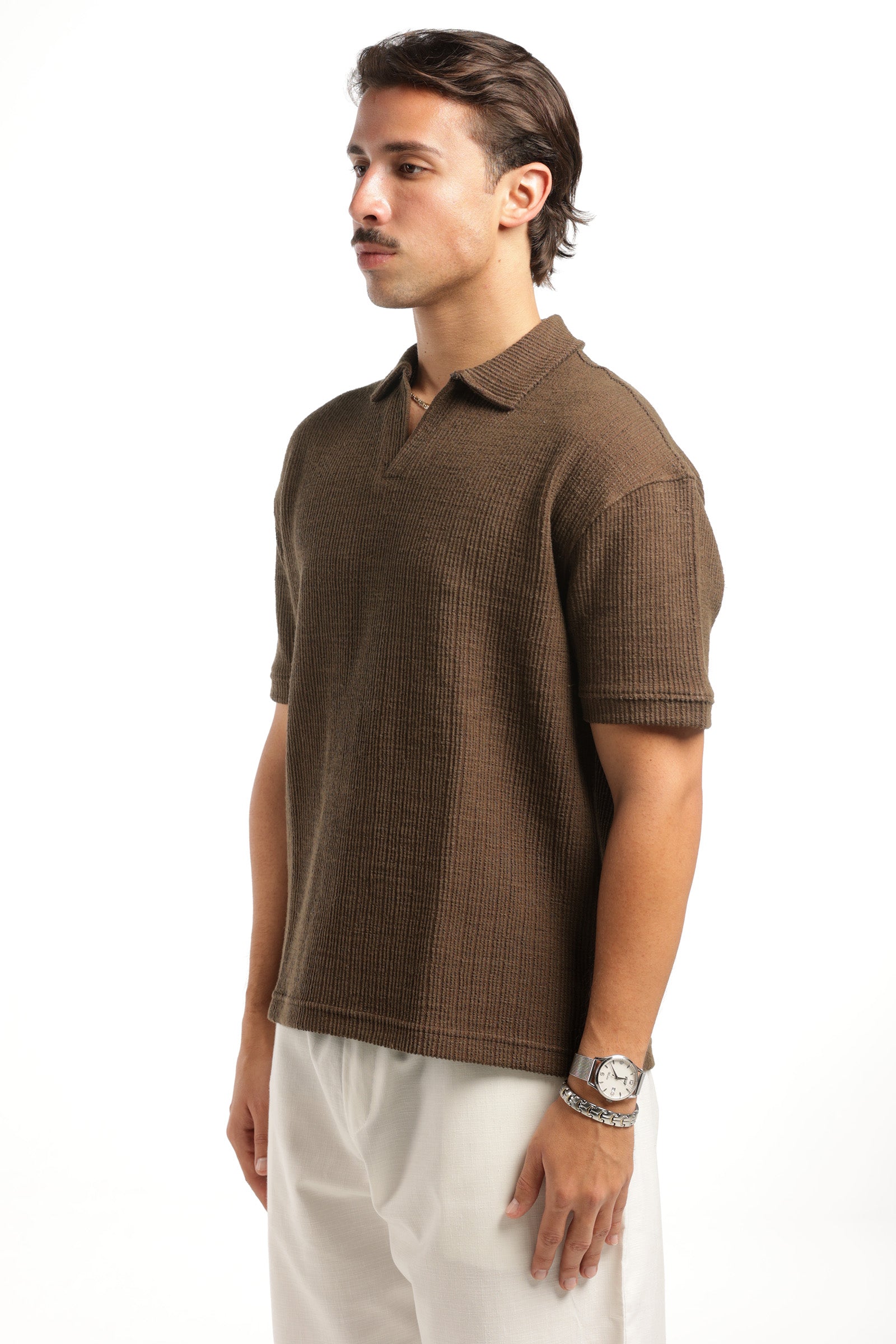 HUMAN ERROR POLO - BROWN
