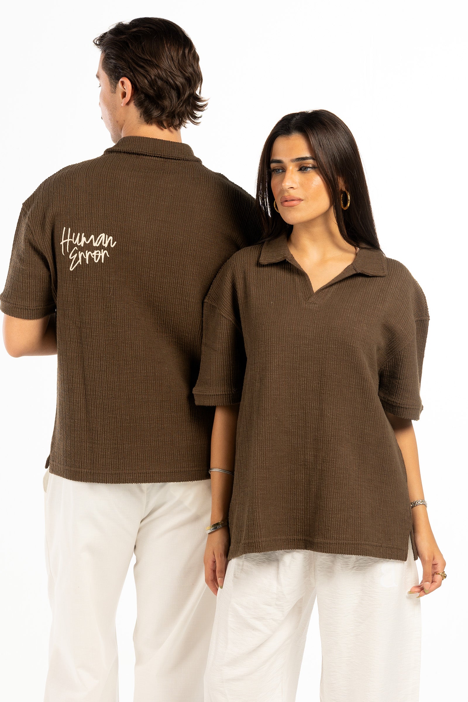 HUMAN ERROR POLO - BROWN