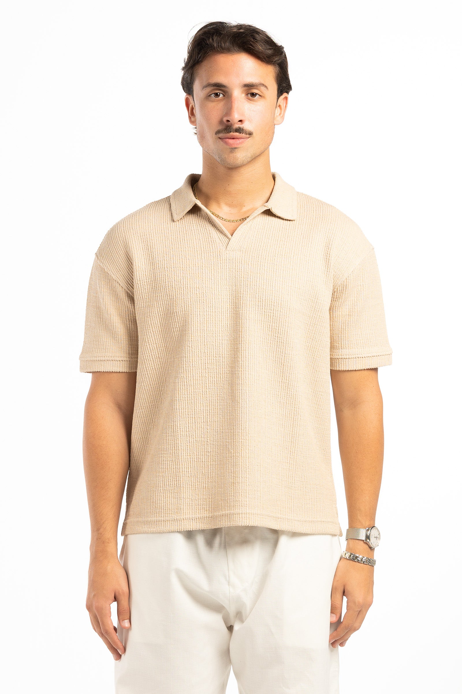 HUMAN ERROR POLO - BEIGE