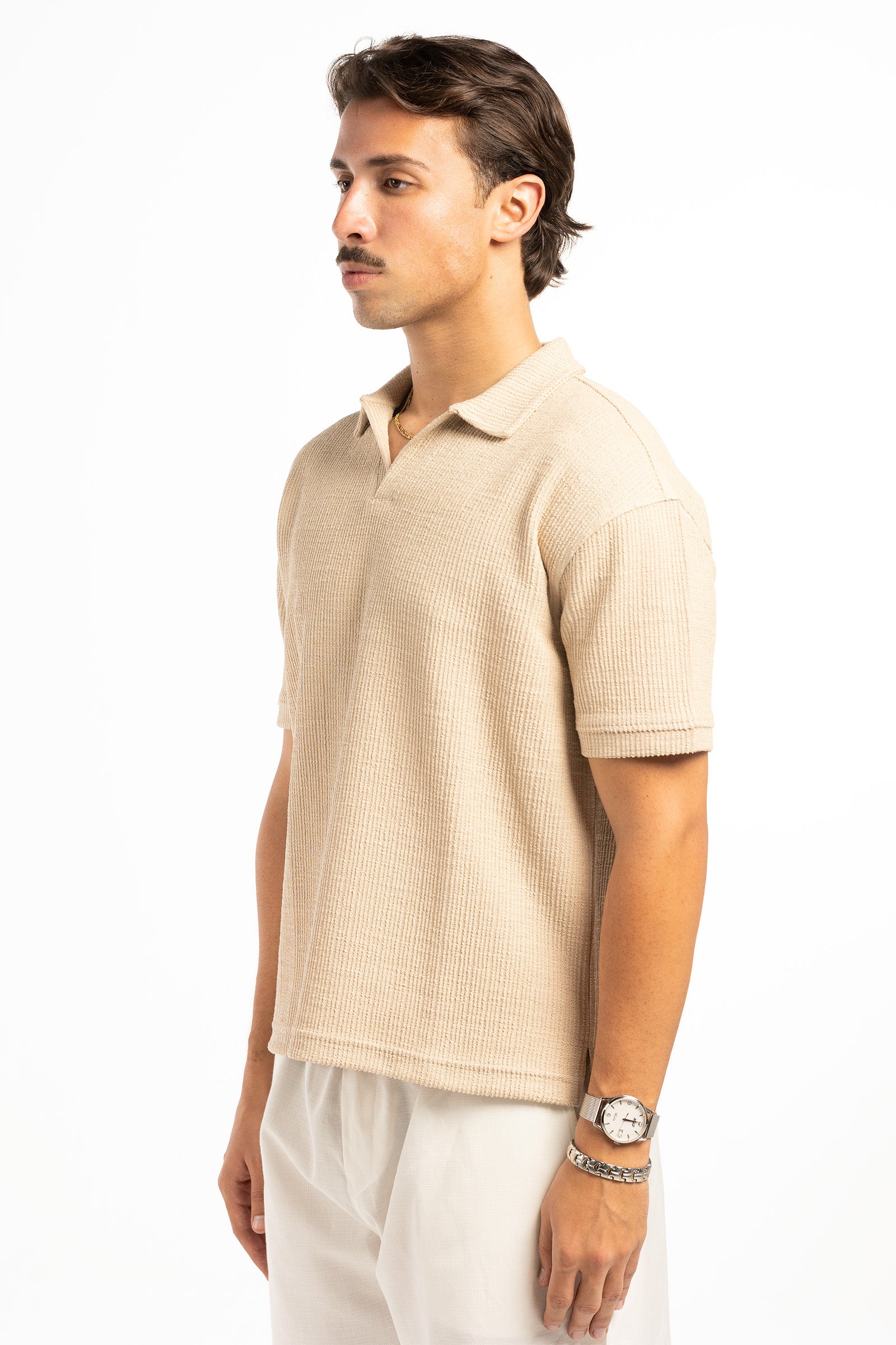 HUMAN ERROR POLO - BEIGE