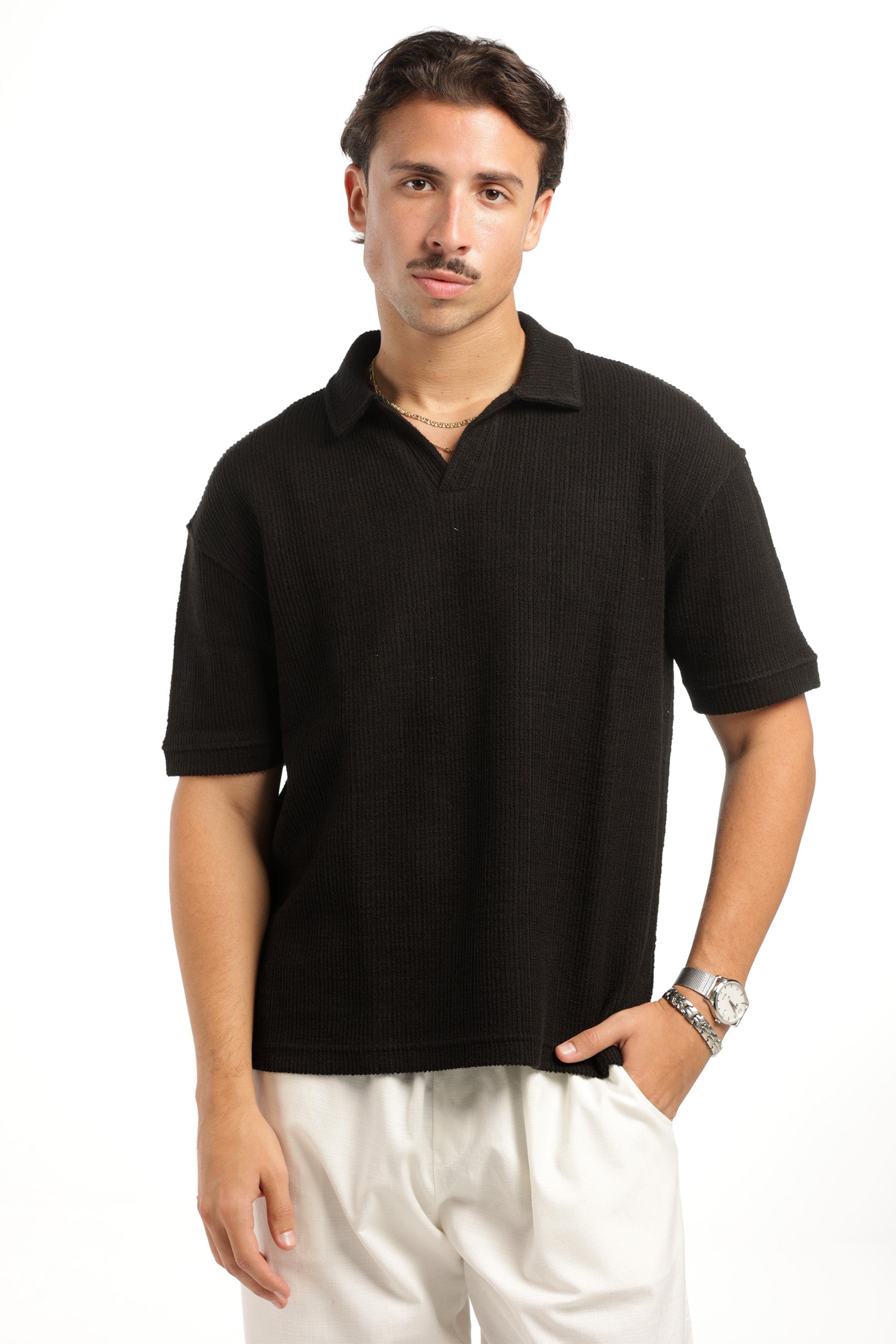 HUMAN ERROR POLO - BLACK