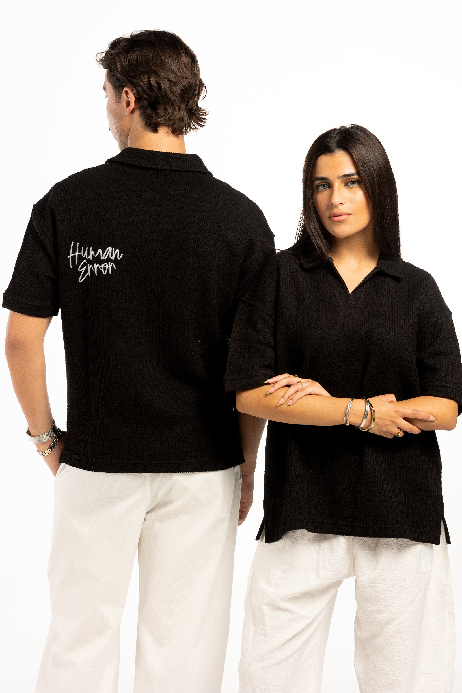 HUMAN ERROR POLO - BLACK