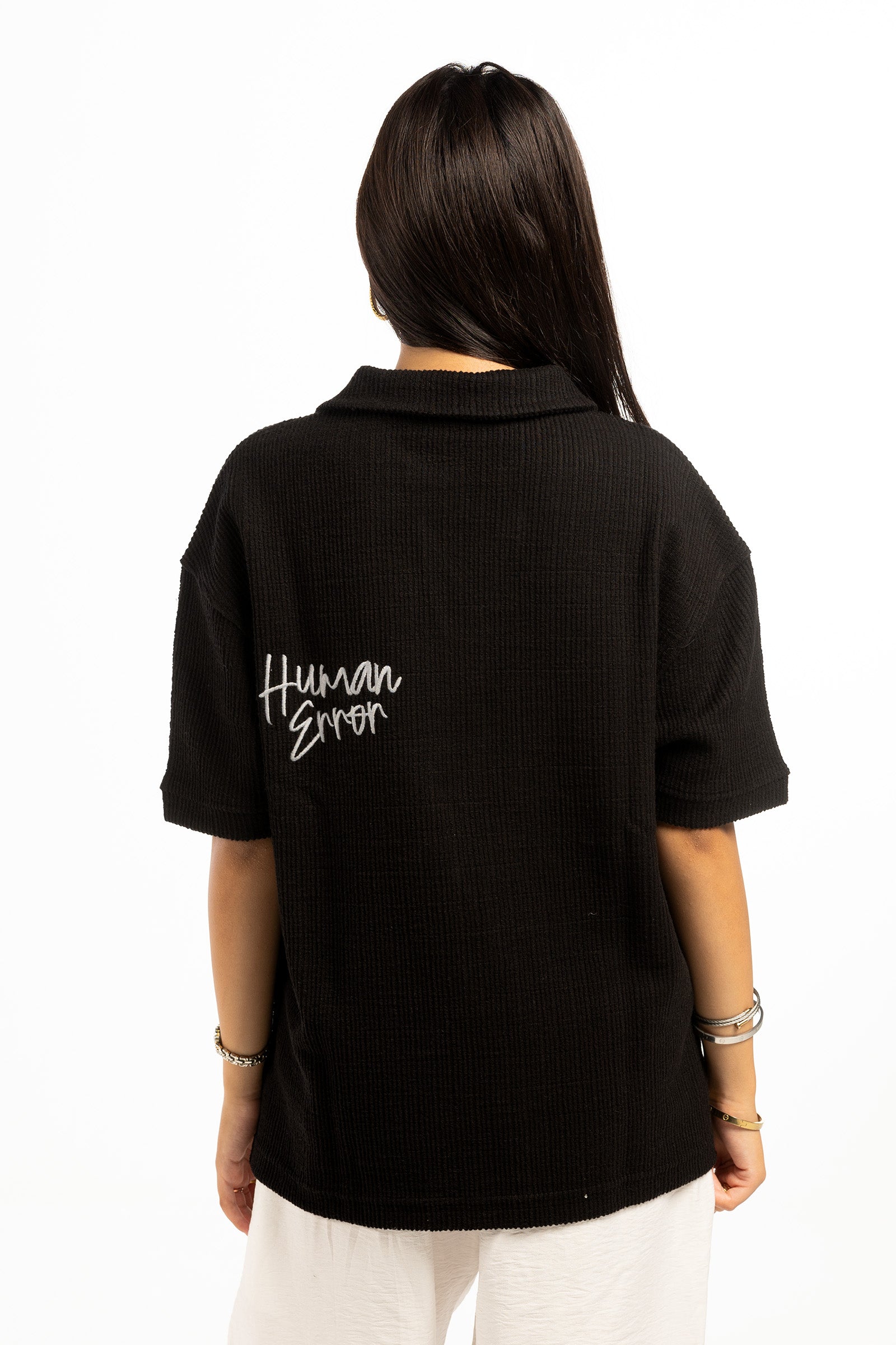 HUMAN ERROR POLO - BLACK