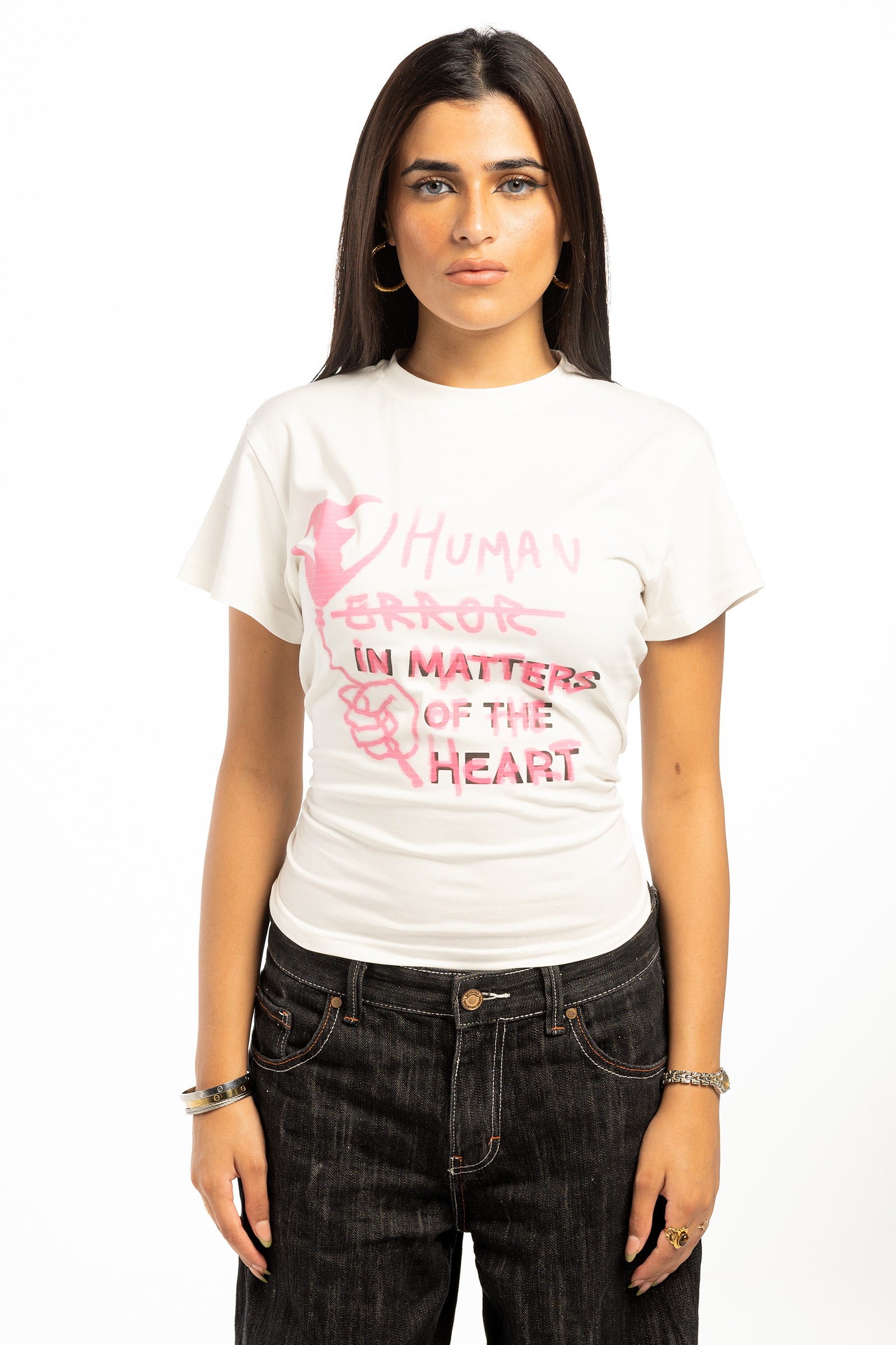 IN MATTER OF HEART BABY TEE - WHITE