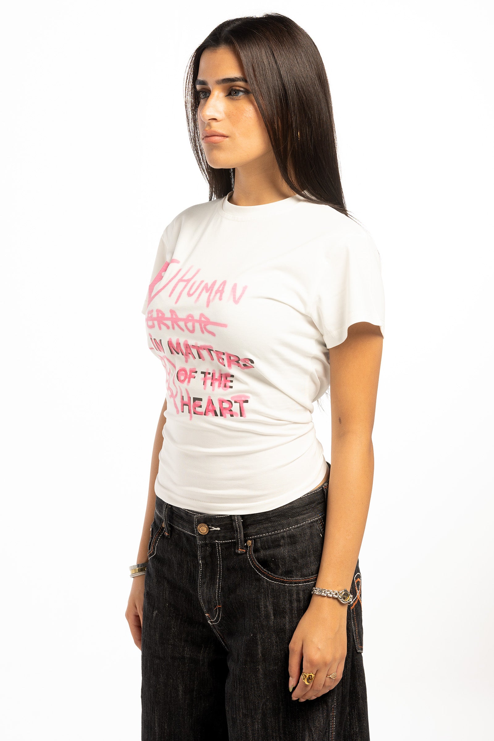 IN MATTER OF HEART BABY TEE - WHITE